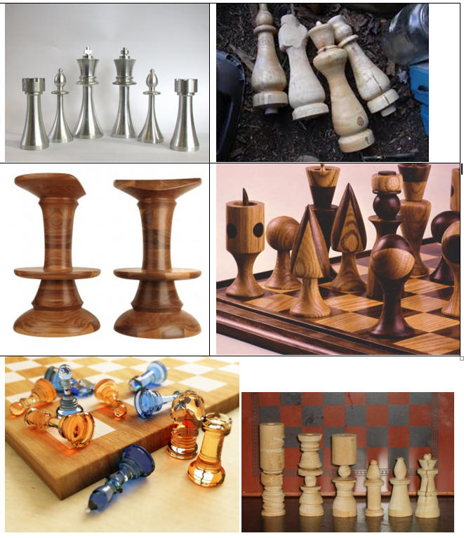 Examples of chess pieces